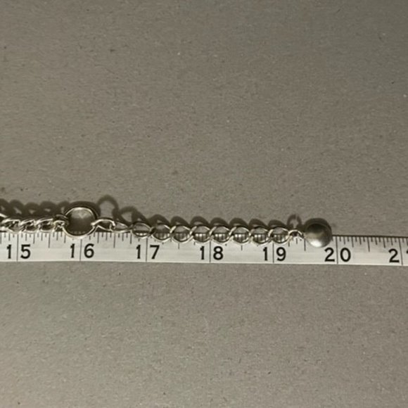 Chico's Brushed Gold and Silver Tone Double Chain Statement Collar 16" Necklace - Picture 6 of 9